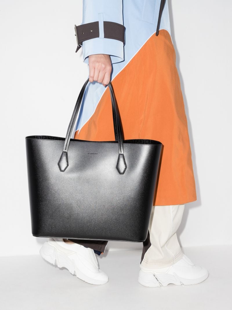 Black Leather Tote Bag
