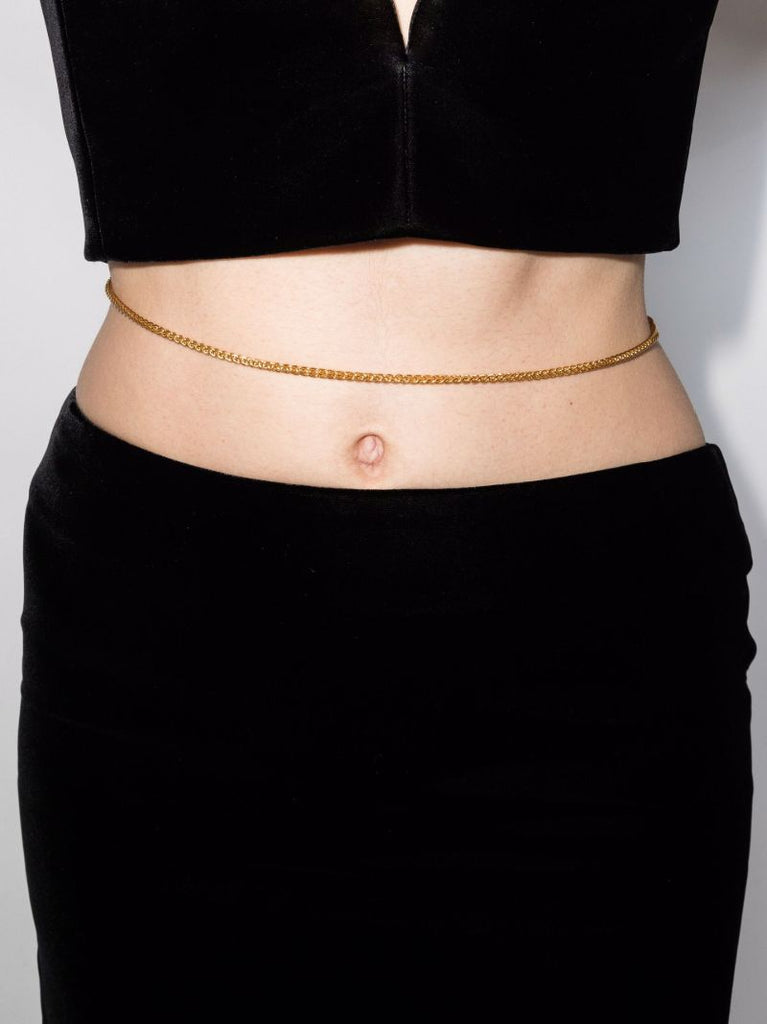 Gold Tone Epi De BlÃ_x0083_Â© Chain Belt