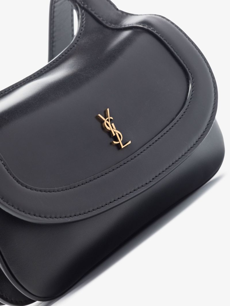 Black Charlie Small Leather Cross Body Bag