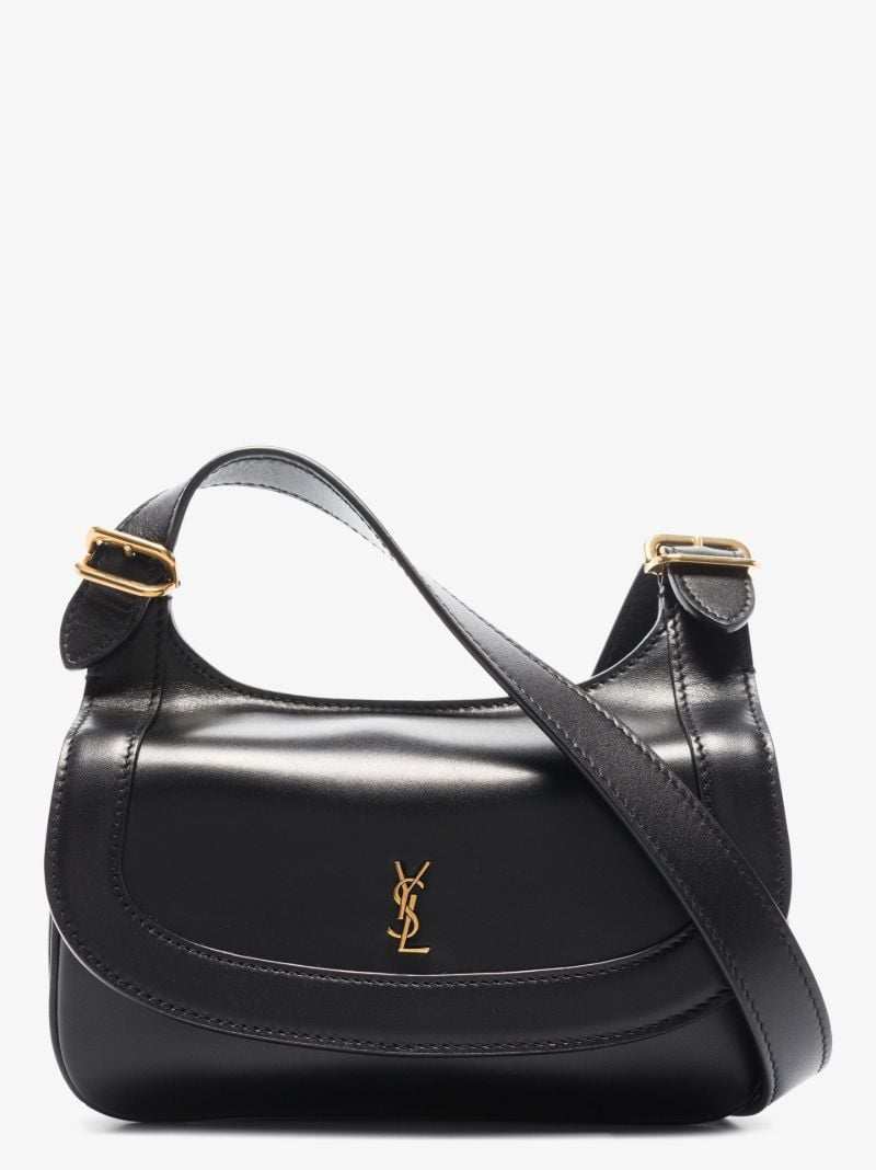 Black Charlie Small Leather Cross Body Bag
