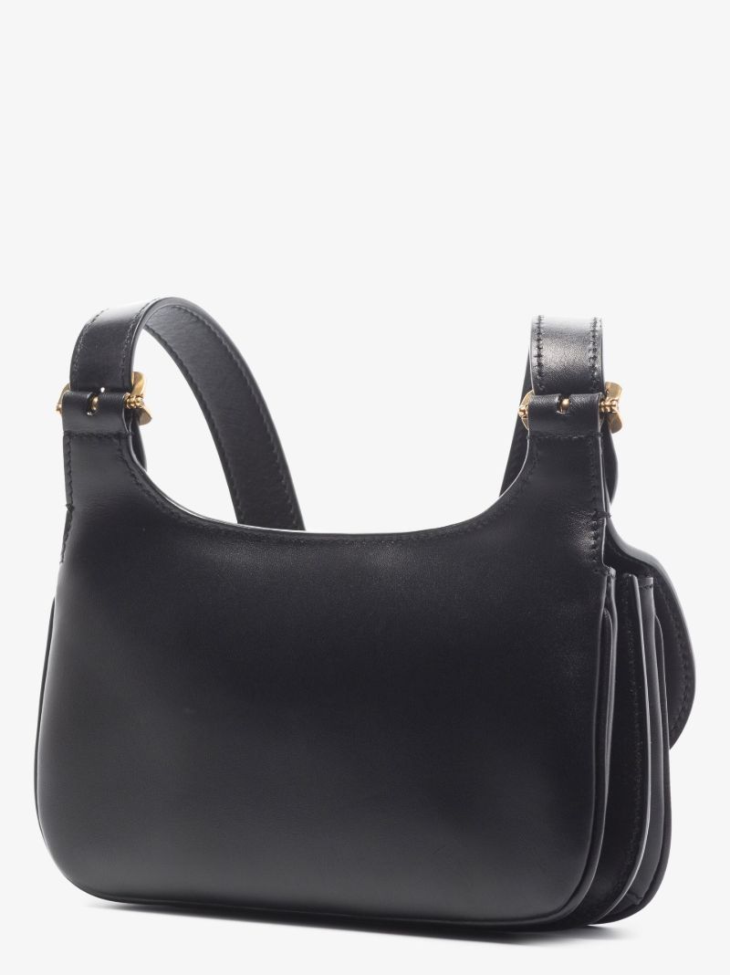 Black Charlie Small Leather Cross Body Bag