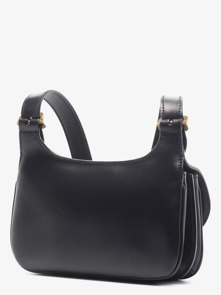 Black Charlie Small Leather Cross Body Bag