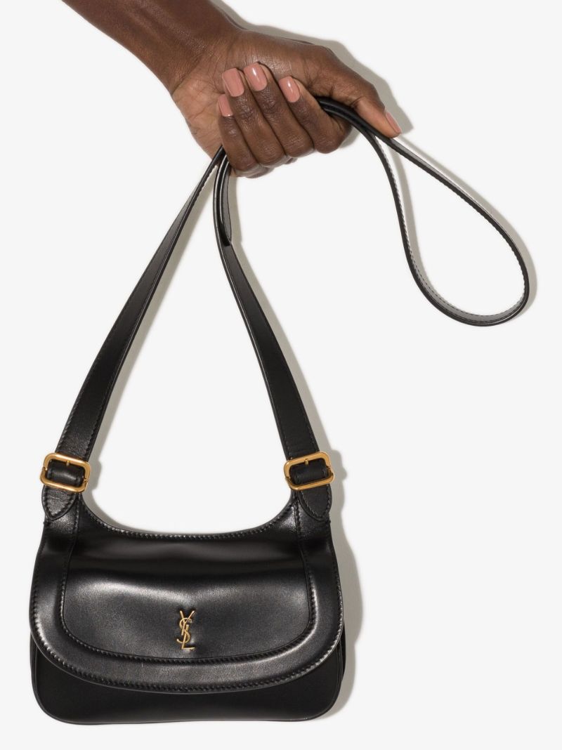 Black Charlie Small Leather Cross Body Bag