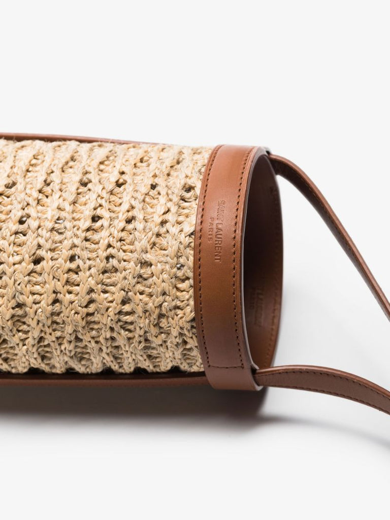 Neutral Raffia Bottle Holder