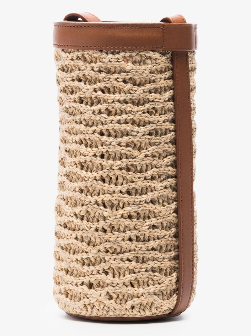 Neutral Raffia Bottle Holder