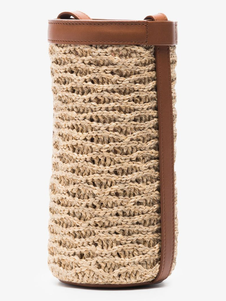 Neutral Raffia Bottle Holder