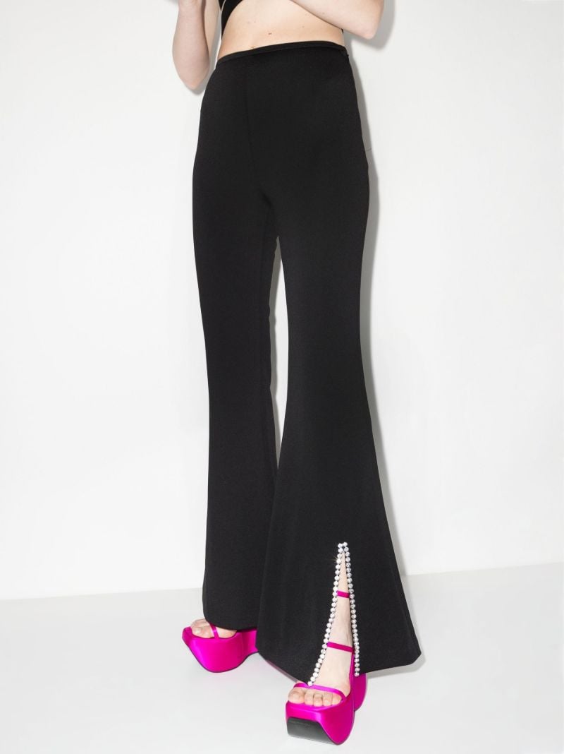 Nameplate High Waist Flared Trousers