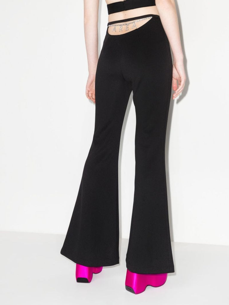 Nameplate High Waist Flared Trousers
