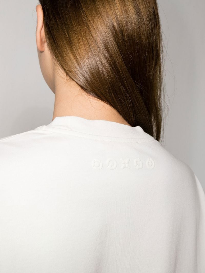 White Printed Cotton T-shirt