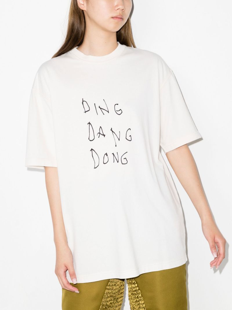 White Printed Cotton T-shirt