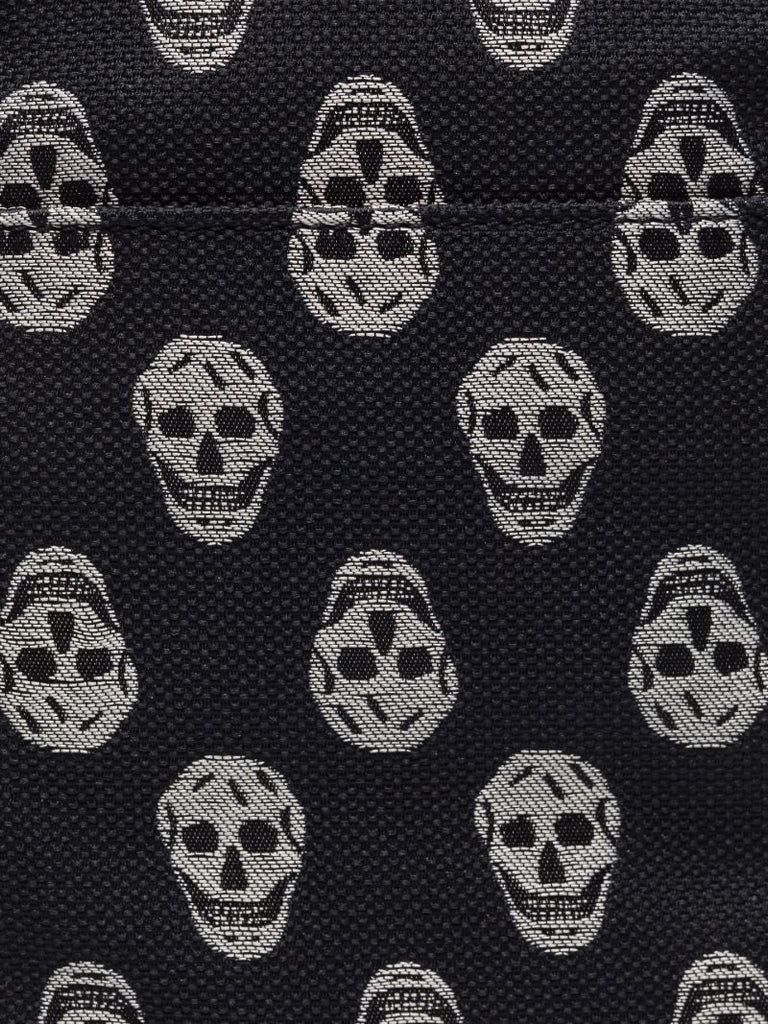 Black Skull Print Cross Body Bag