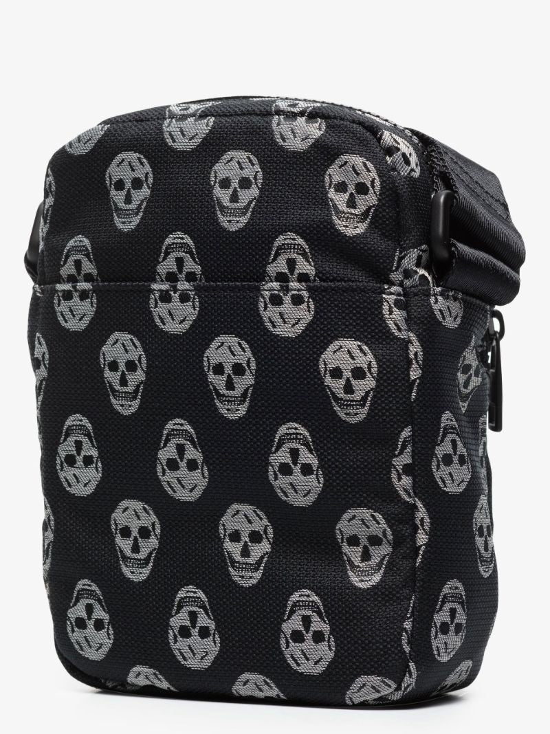 Black Skull Print Cross Body Bag