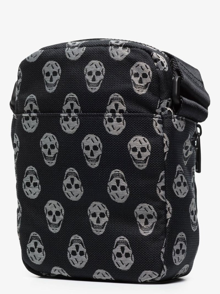 Black Skull Print Cross Body Bag