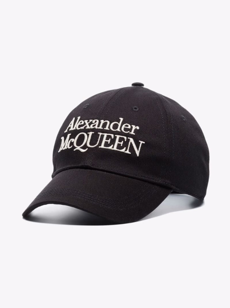 Black Logo Cotton Baseball Cap