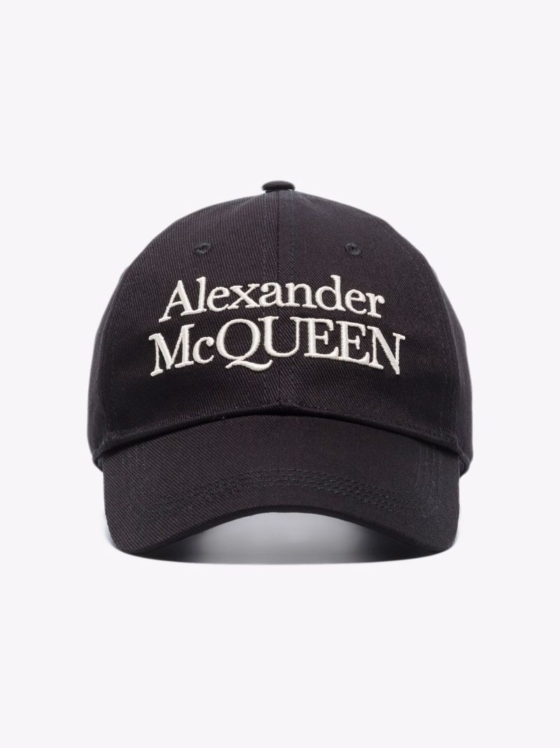 Black Logo Cotton Baseball Cap