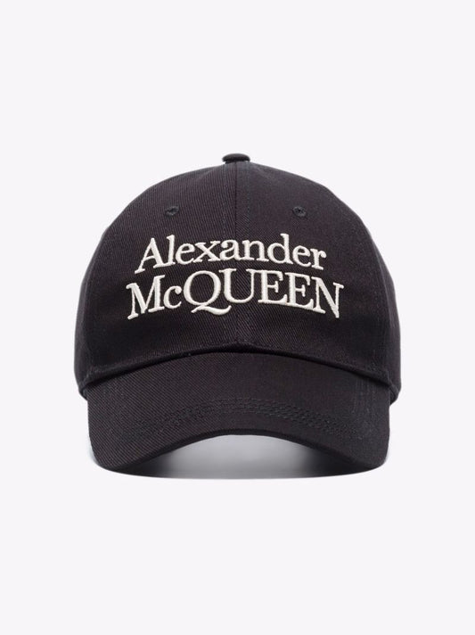 Black Logo Cotton Baseball Cap