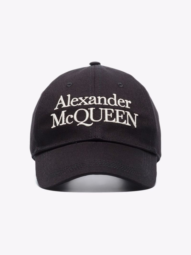 Black Logo Cotton Baseball Cap