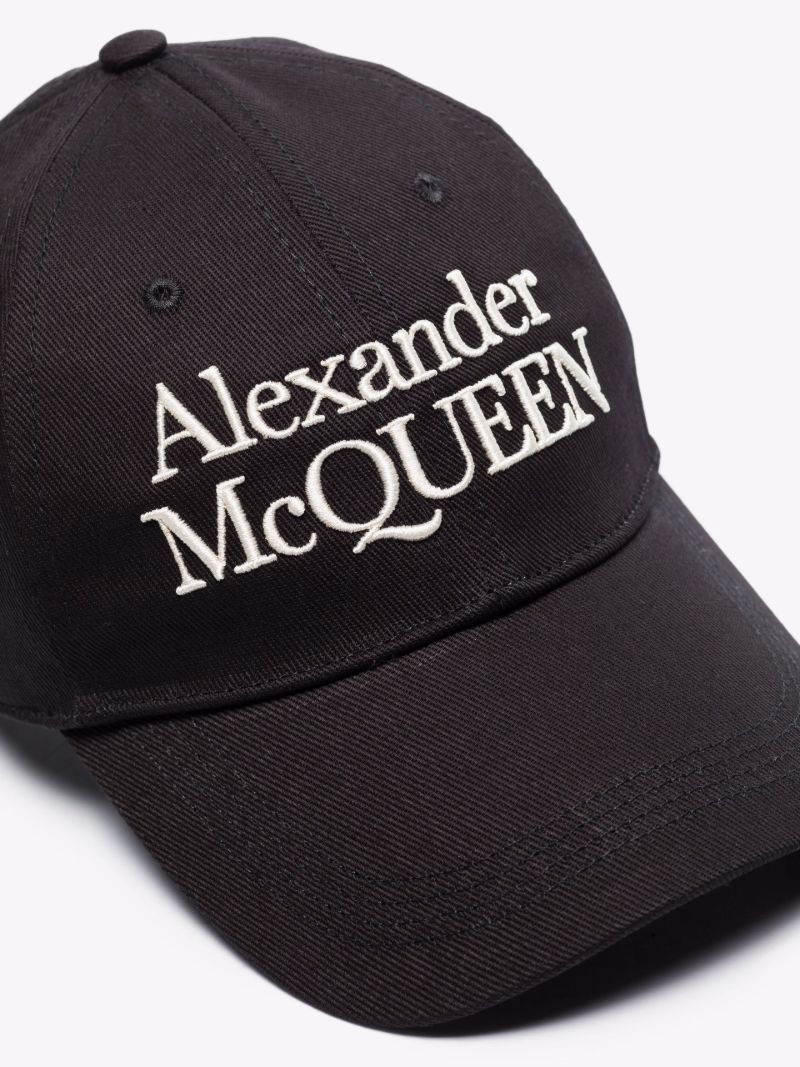 Black Logo Cotton Baseball Cap
