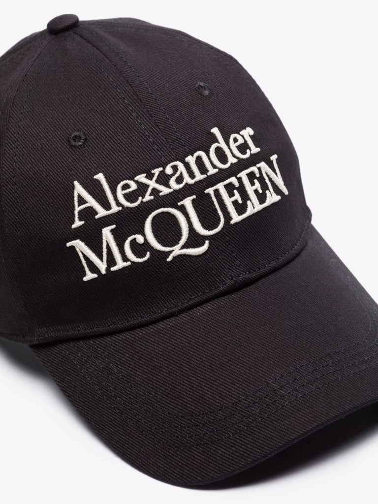 Black Logo Cotton Baseball Cap