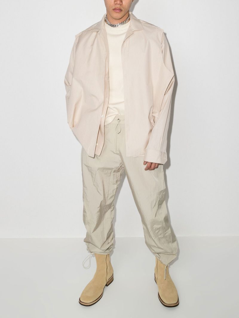 Layered Pinstripe Shirt