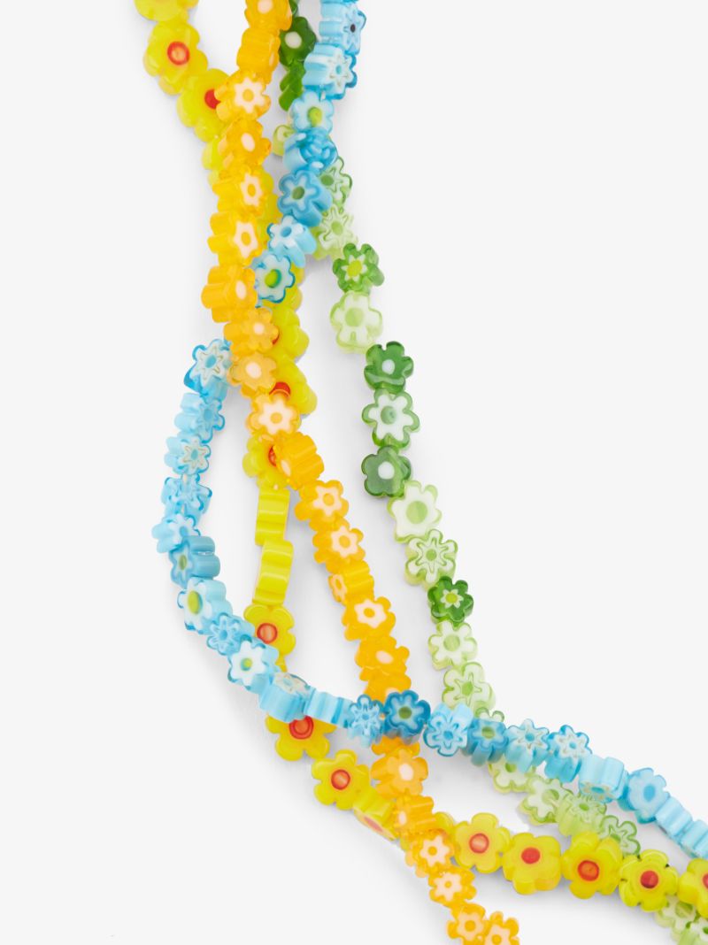 Gold-plated Cindy Floral Beaded Necklace