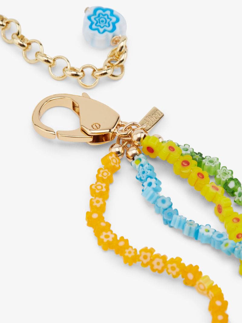 Gold-plated Cindy Floral Beaded Necklace