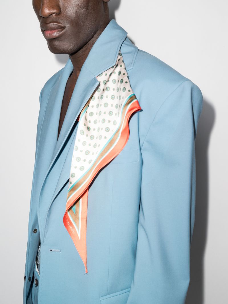 Secret Scarf Single-breasted Blazer