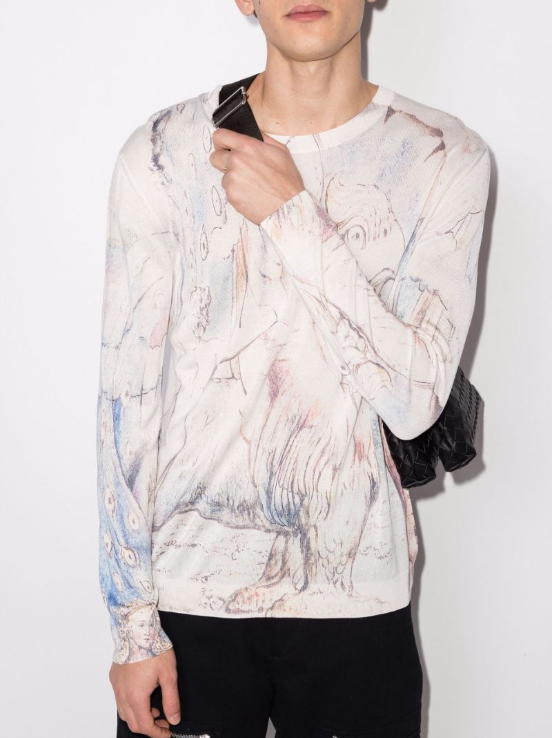 Printed Silk Sweater