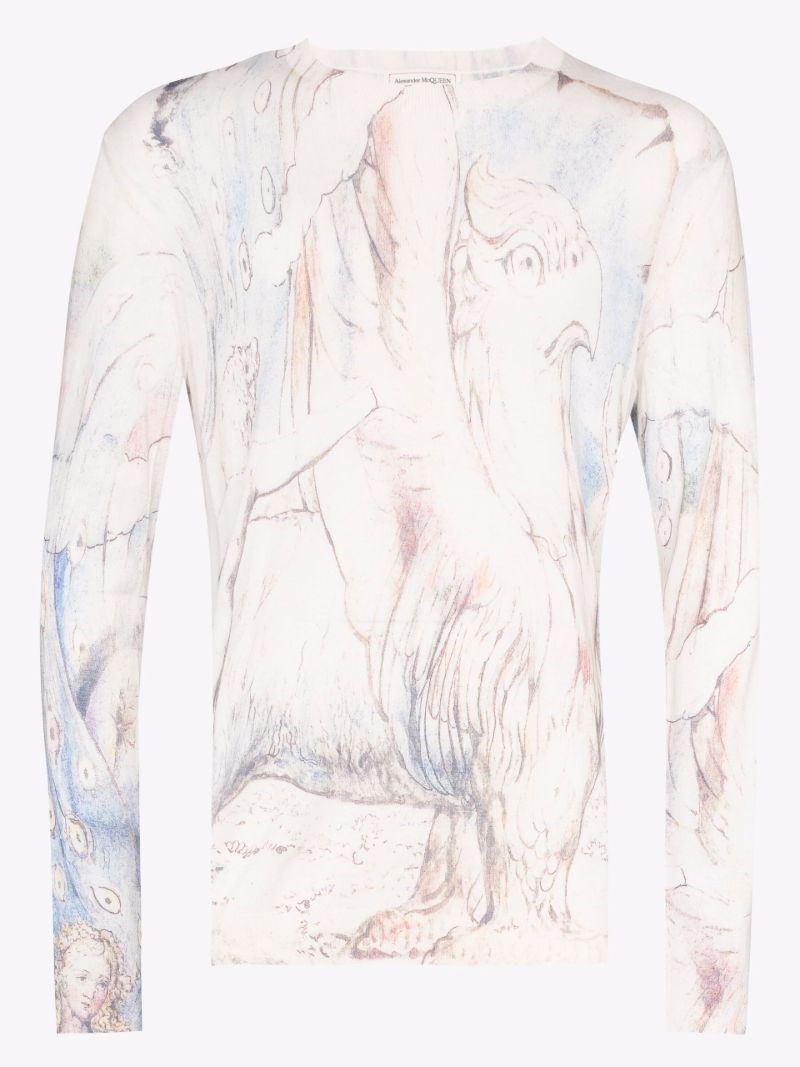 Printed Silk Sweater