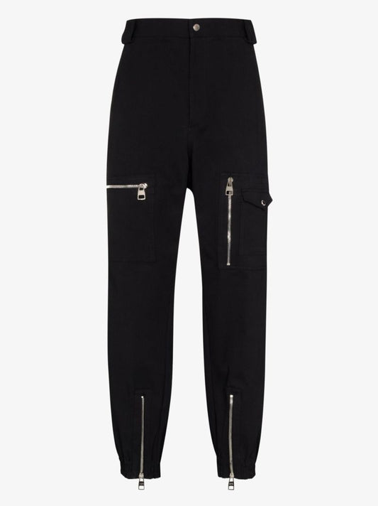Zip Detail Cotton Track Pants