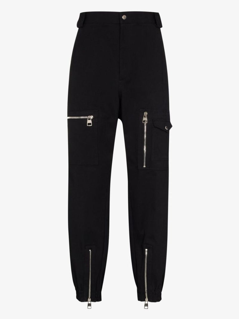 Zip Detail Cotton Track Pants