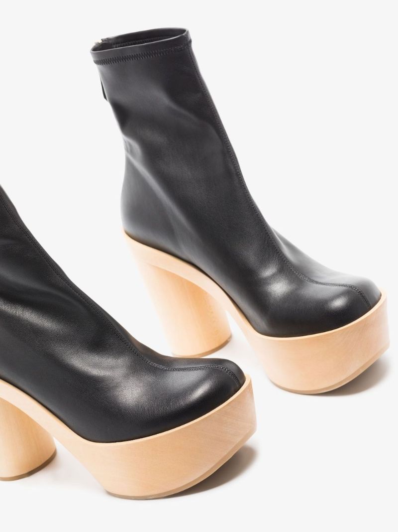 Black 110 Leather Platform Boots