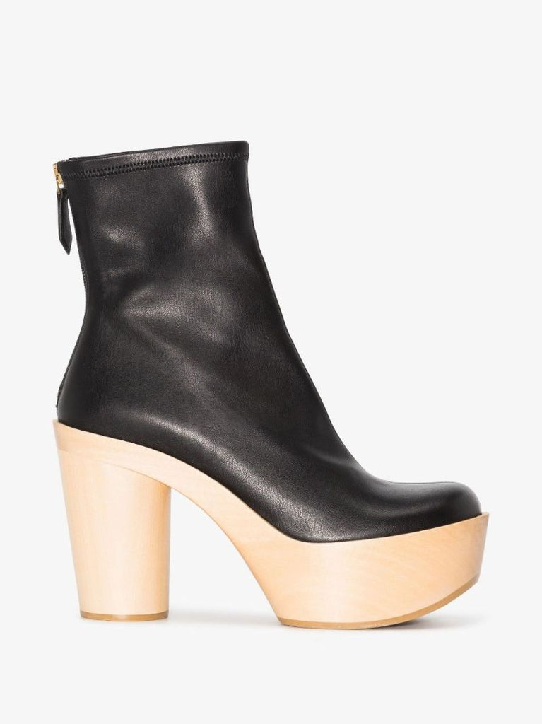 Black 110 Leather Platform Boots