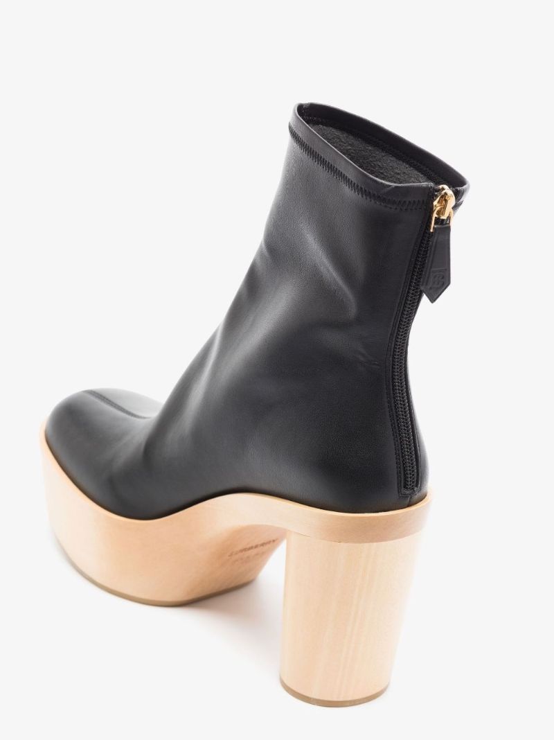 Black 110 Leather Platform Boots