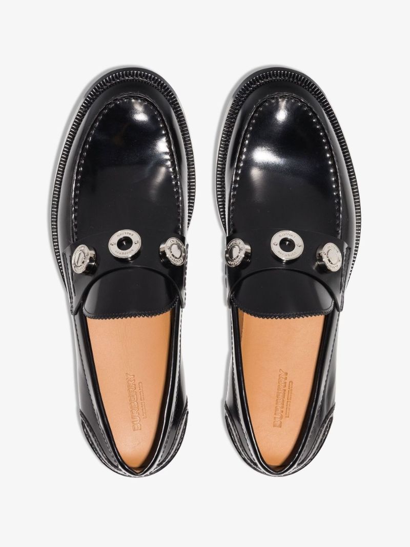 Black Fred Leather Loafers