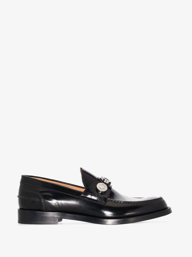 Black Fred Leather Loafers