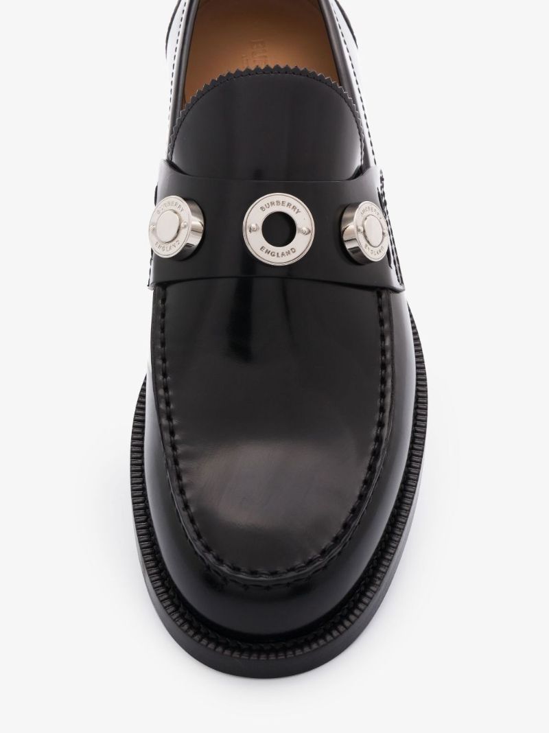 Black Fred Leather Loafers