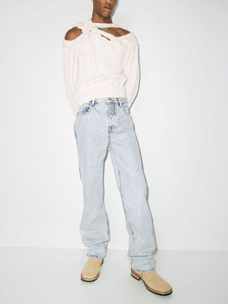 Cutout Cable Knit Sweater