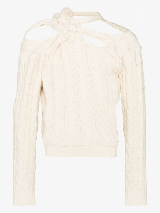 Cutout Cable Knit Sweater
