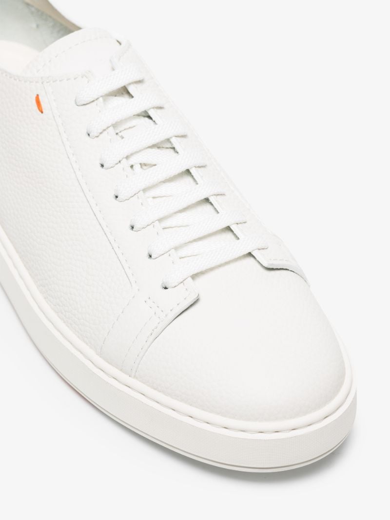 White Low Top Leather Sneakers