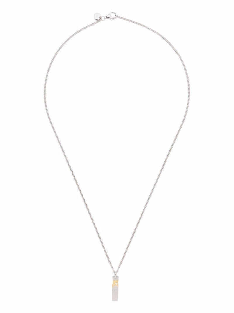 Mined Cube Diamond Pendant Necklace