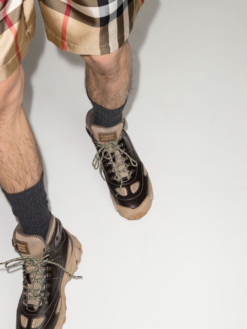Brown Tor Panelled Hiking Boots