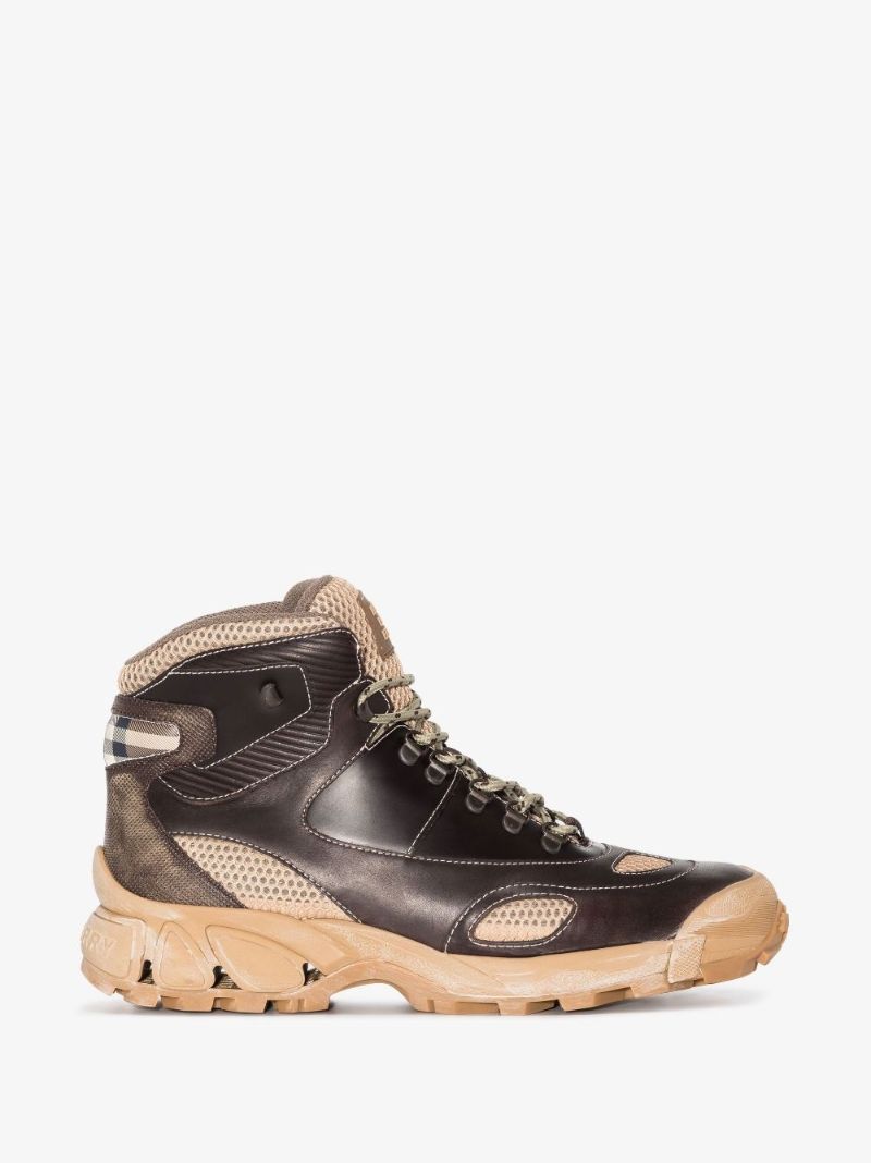 Brown Tor Panelled Hiking Boots