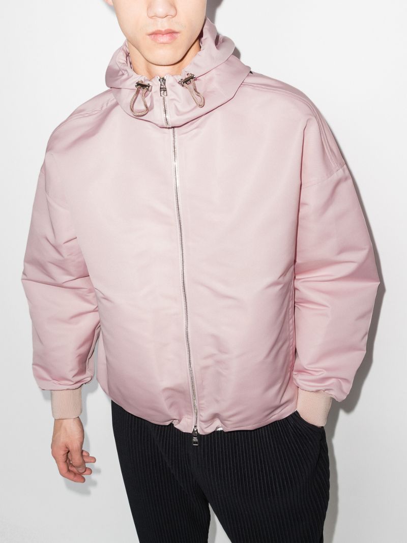 Back Print Hooded Windbreaker Jacket