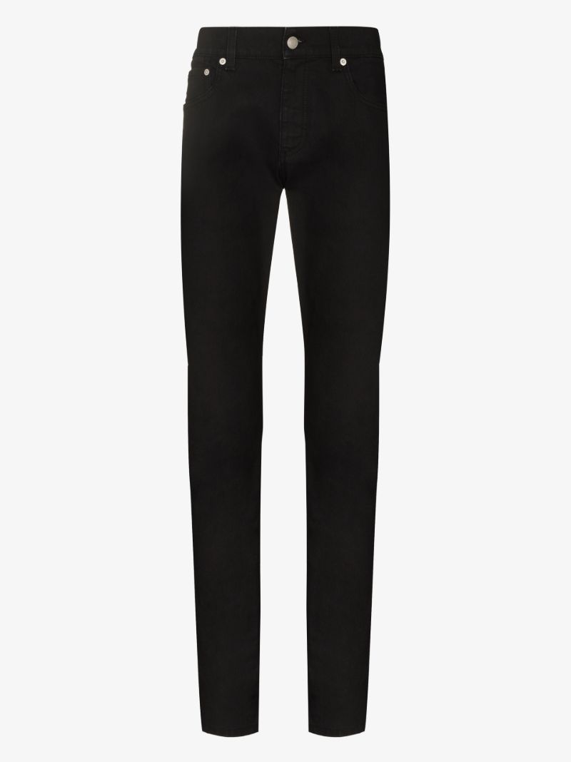 Logo Embroidered Slim Leg Jeans