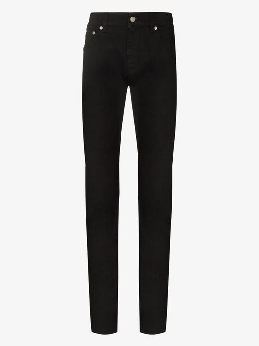 Logo Embroidered Slim Leg Jeans
