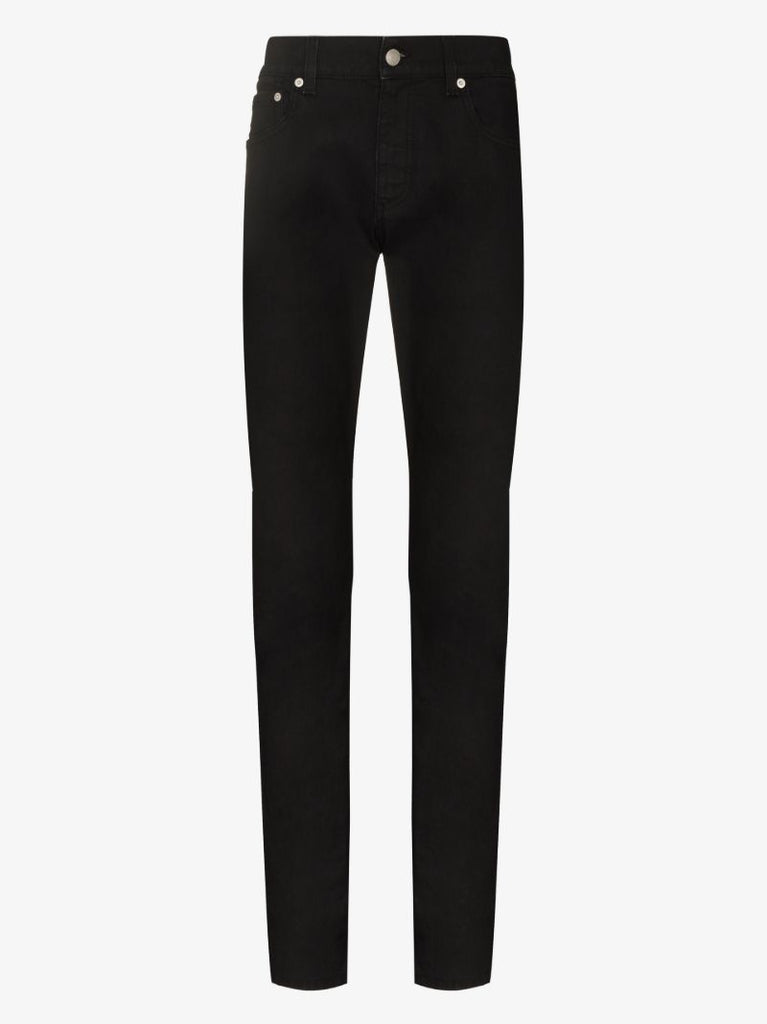 Logo Embroidered Slim Leg Jeans