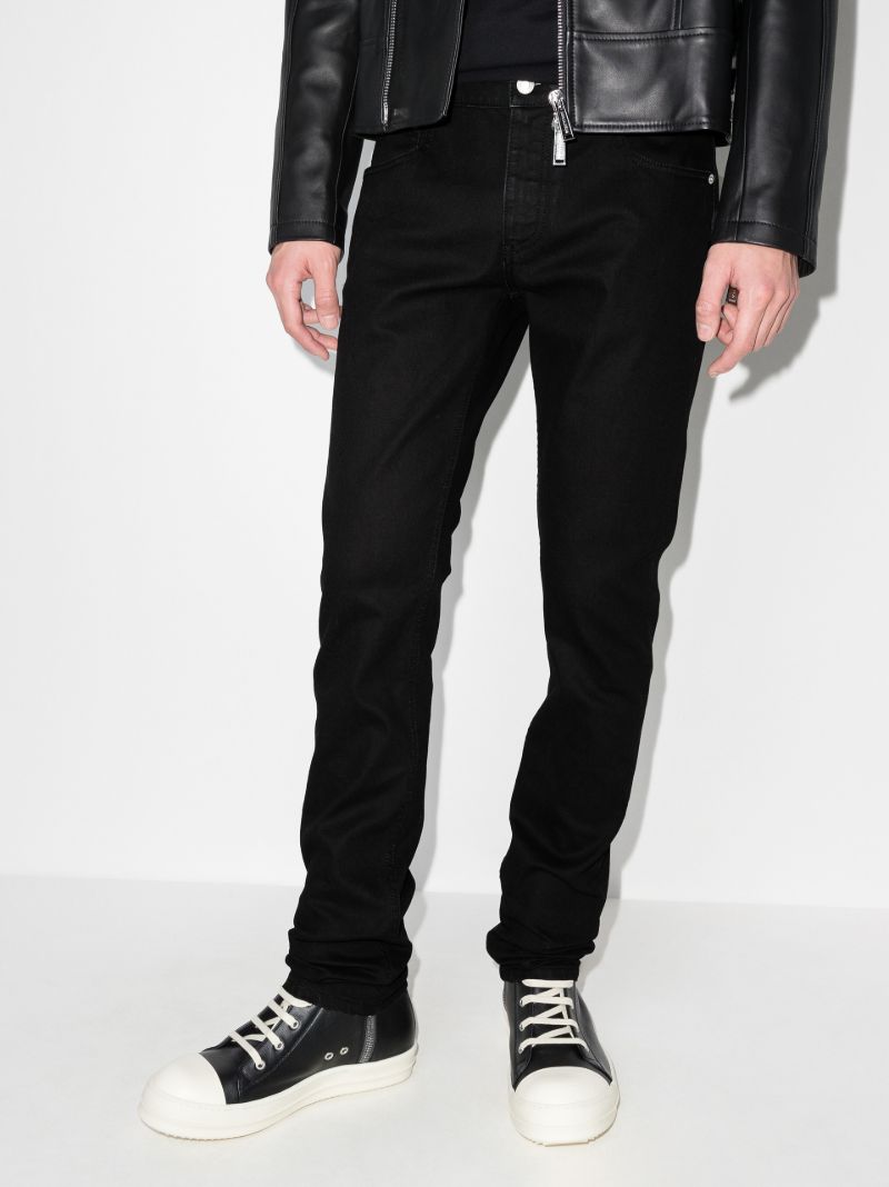 Logo Embroidered Slim Leg Jeans