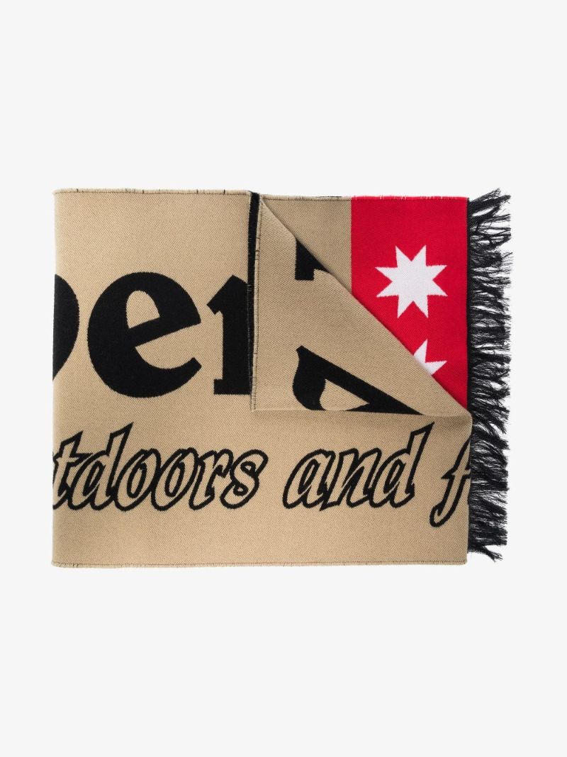 Logo-jacquard Fringed Scarf