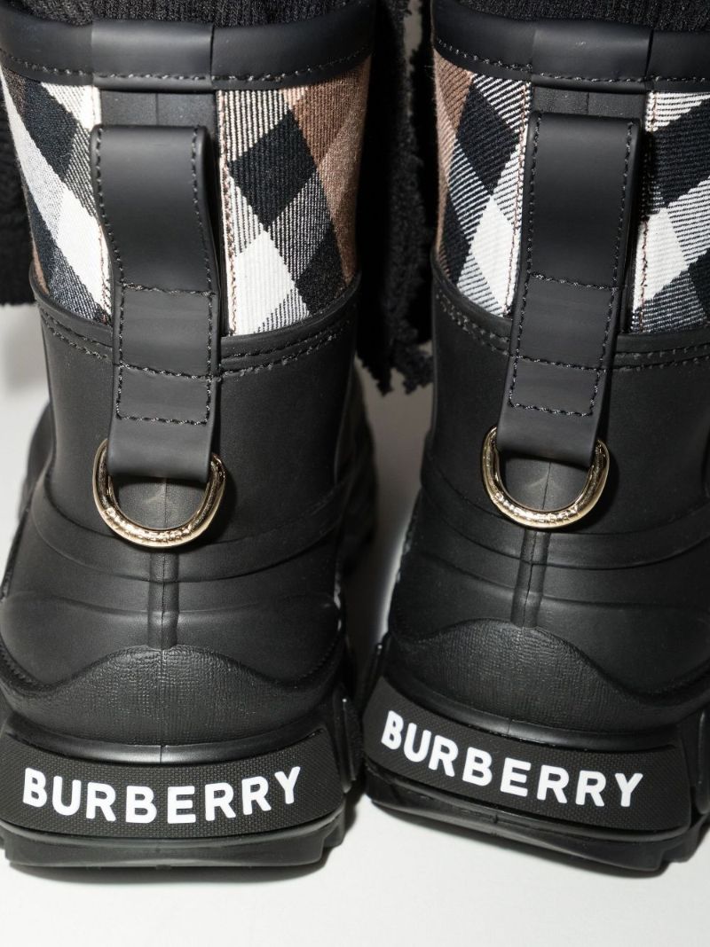 Black House Check Rubber Rain Boots